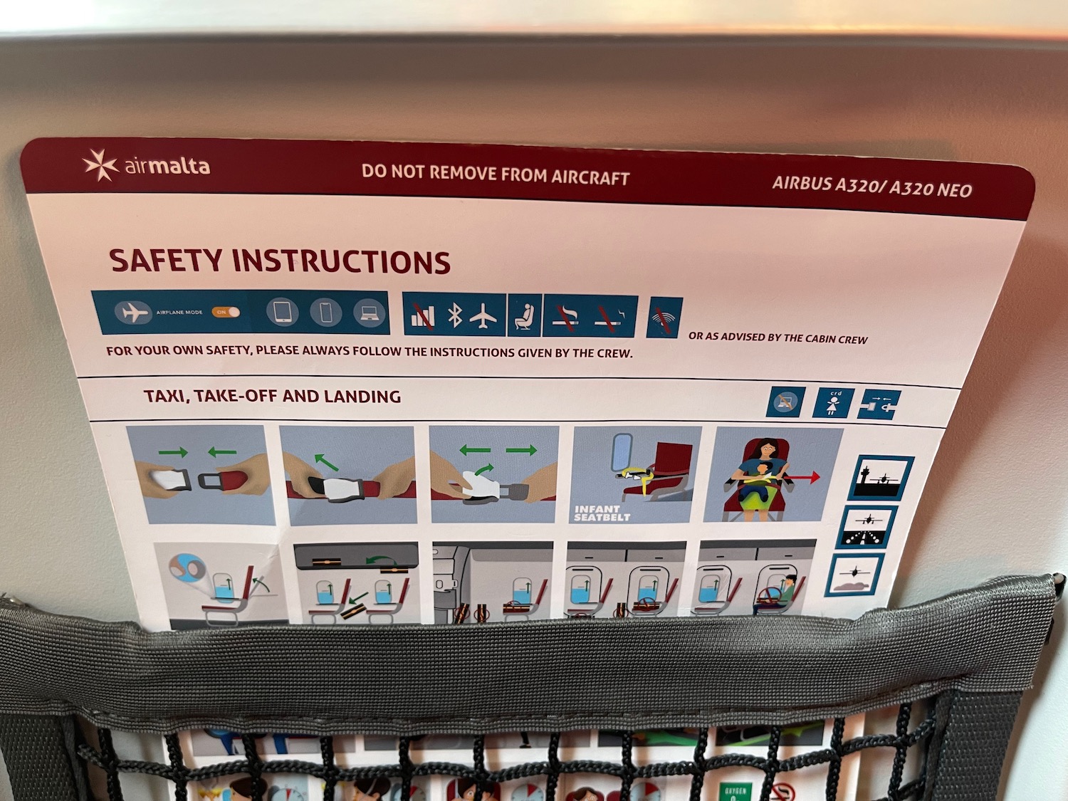 a safety instructions in a basket