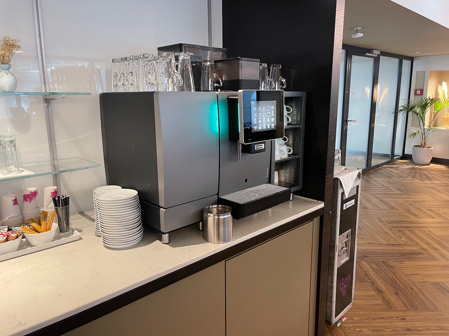 a coffee machine on a counter