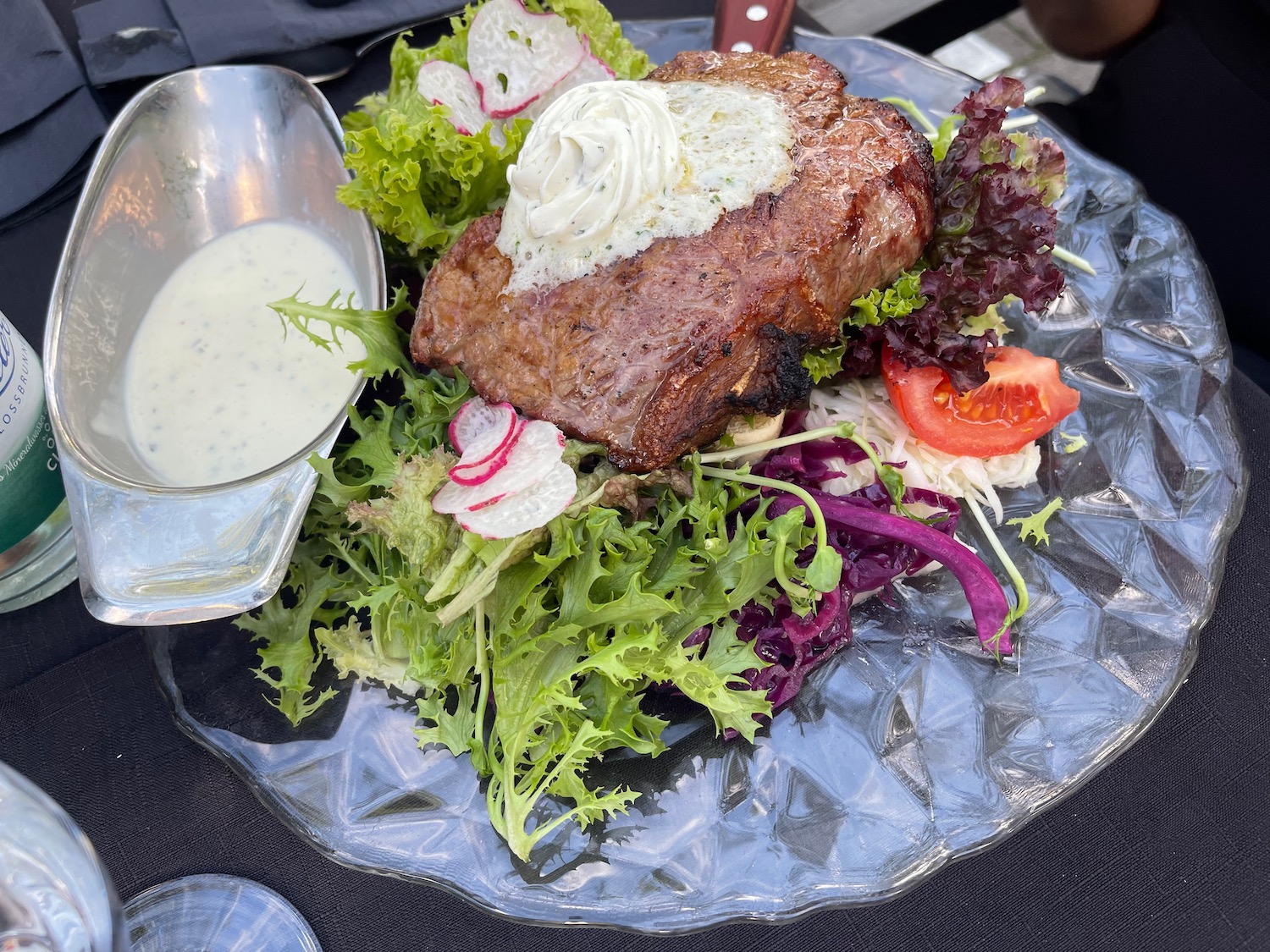 a plate of food with a spoon