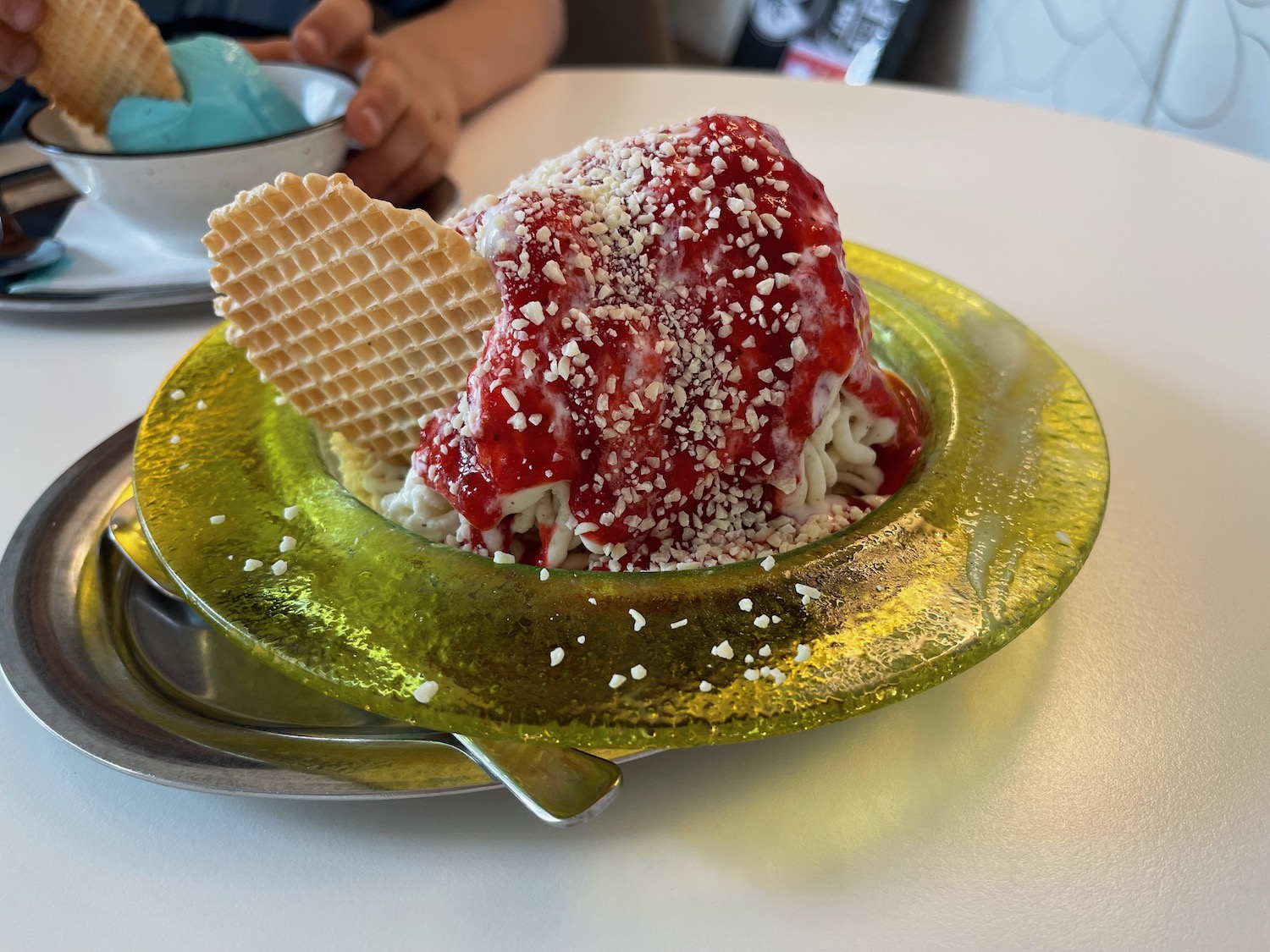 a plate of food on a table