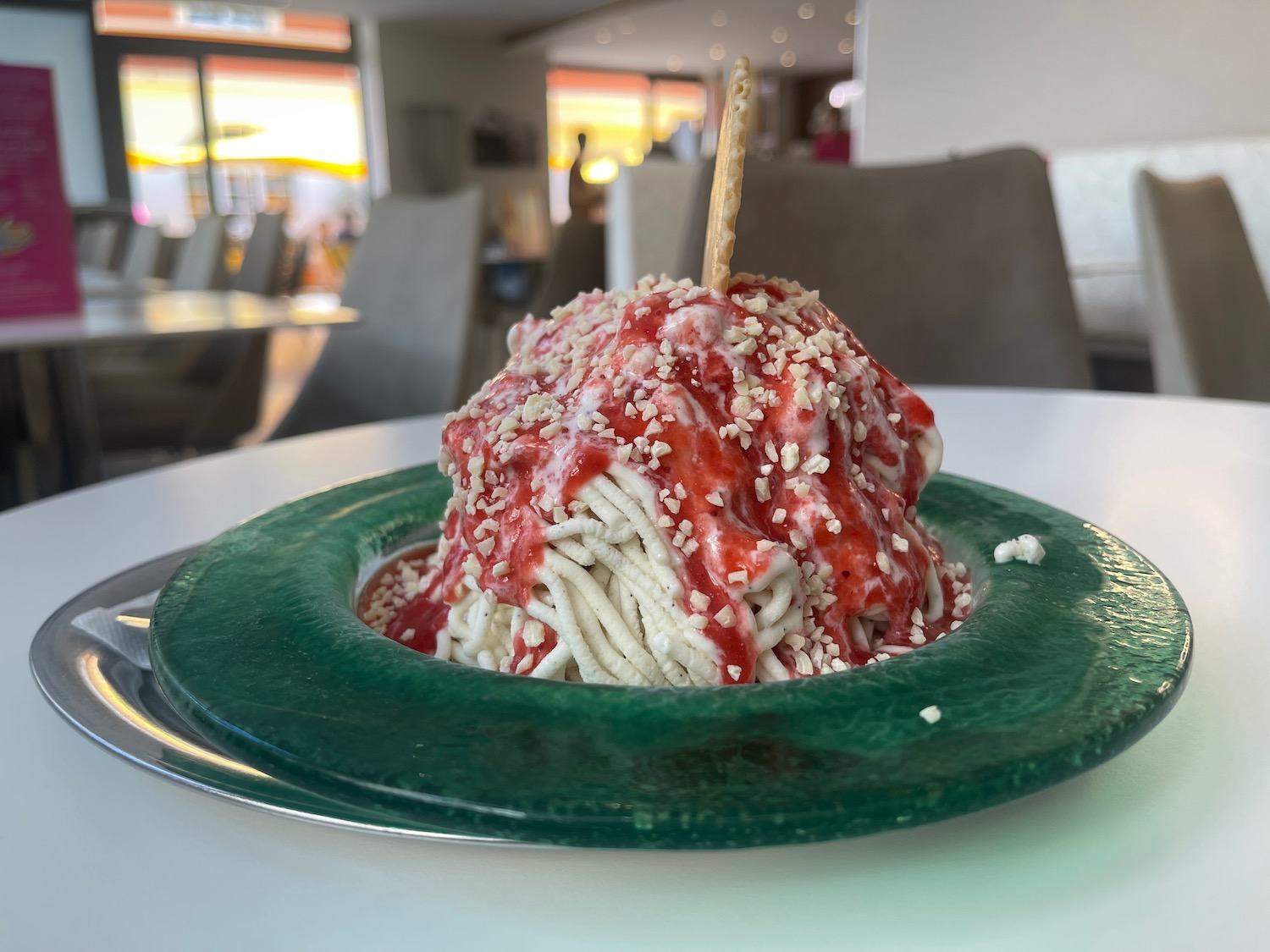 a plate of food on a table