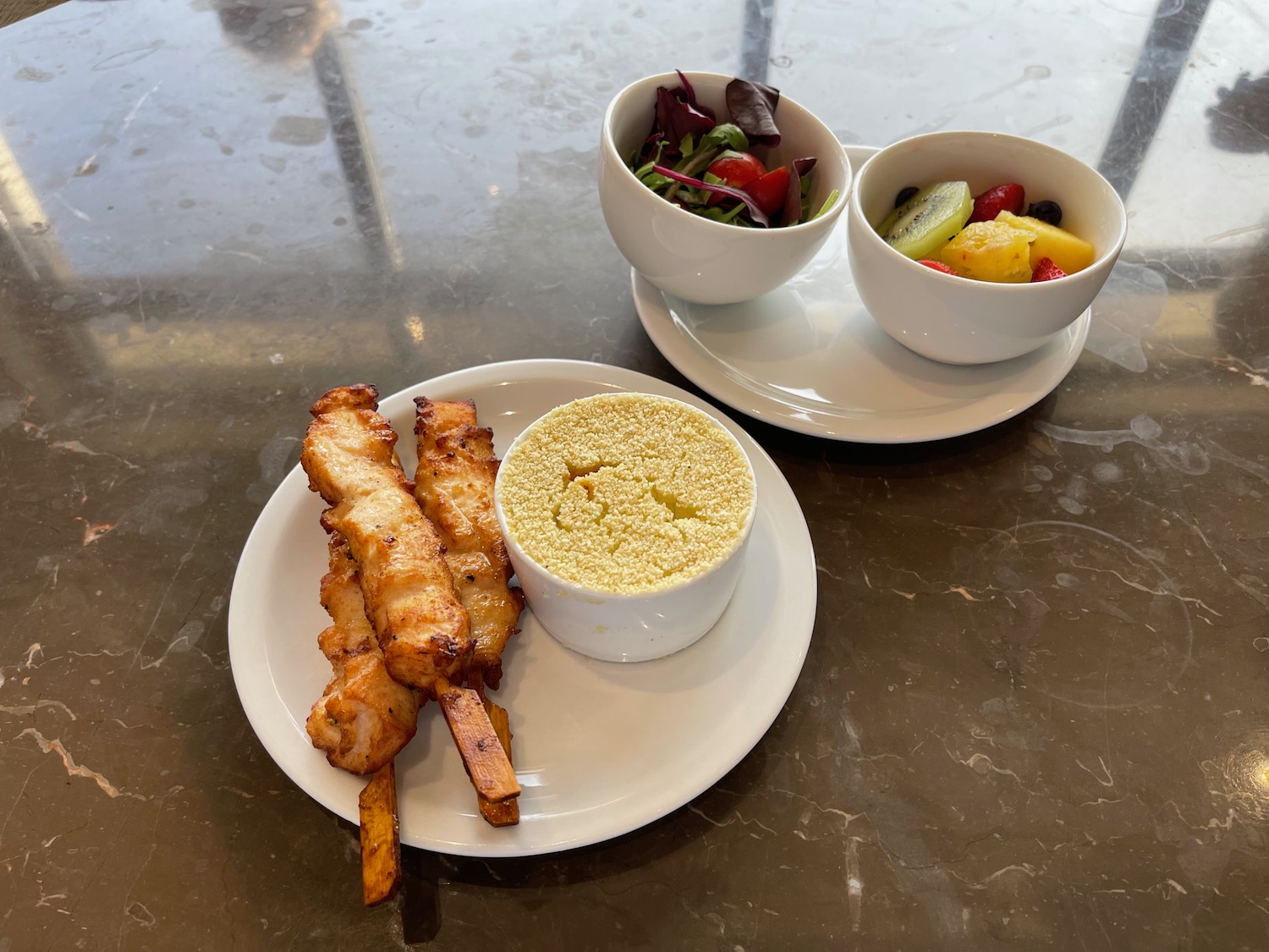 a plate of food on a table