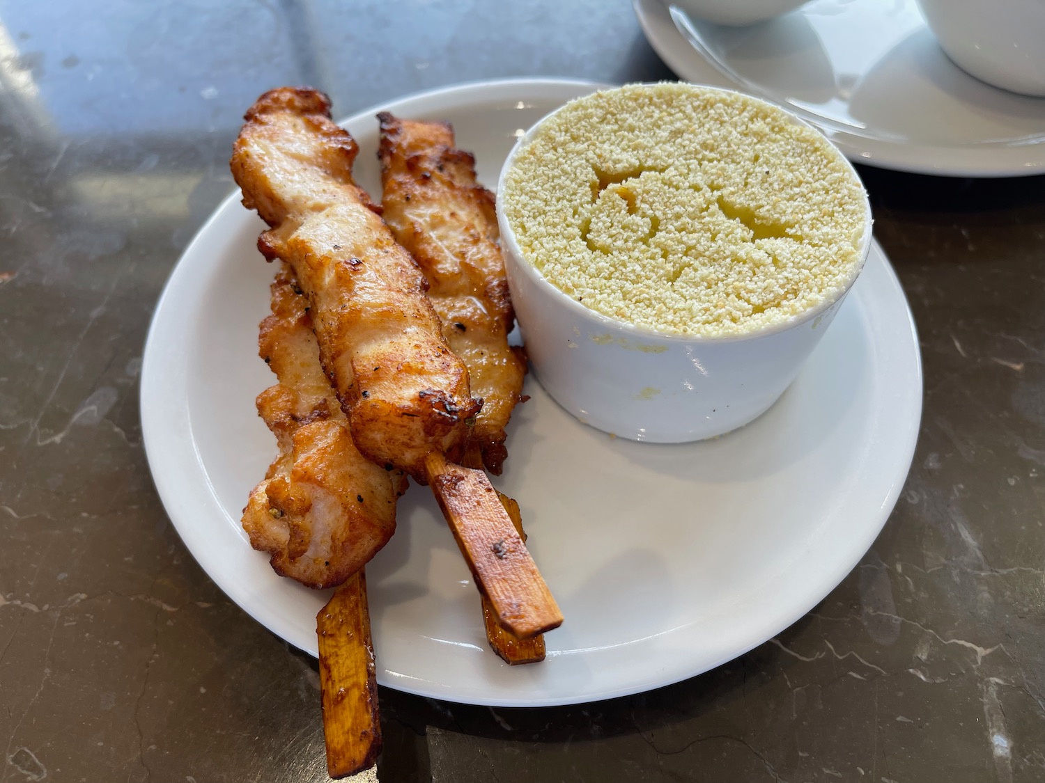 a plate of food on a table