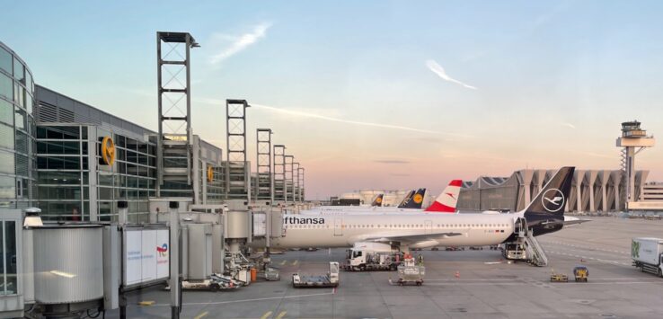 an airplane at an airport