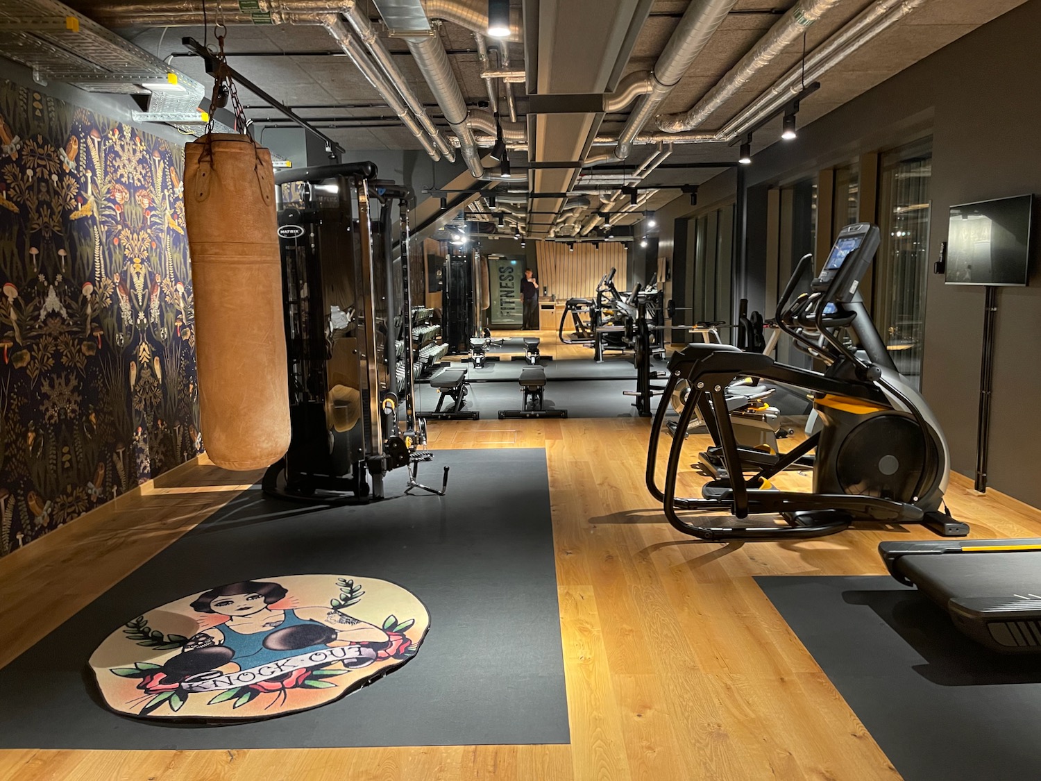 a gym with exercise equipment