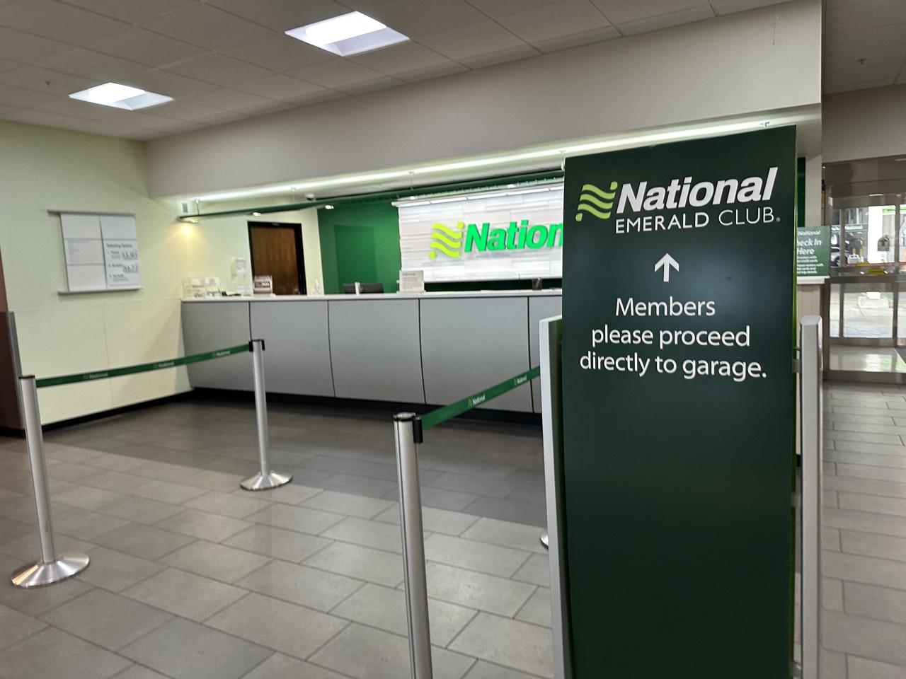 National car rental desk