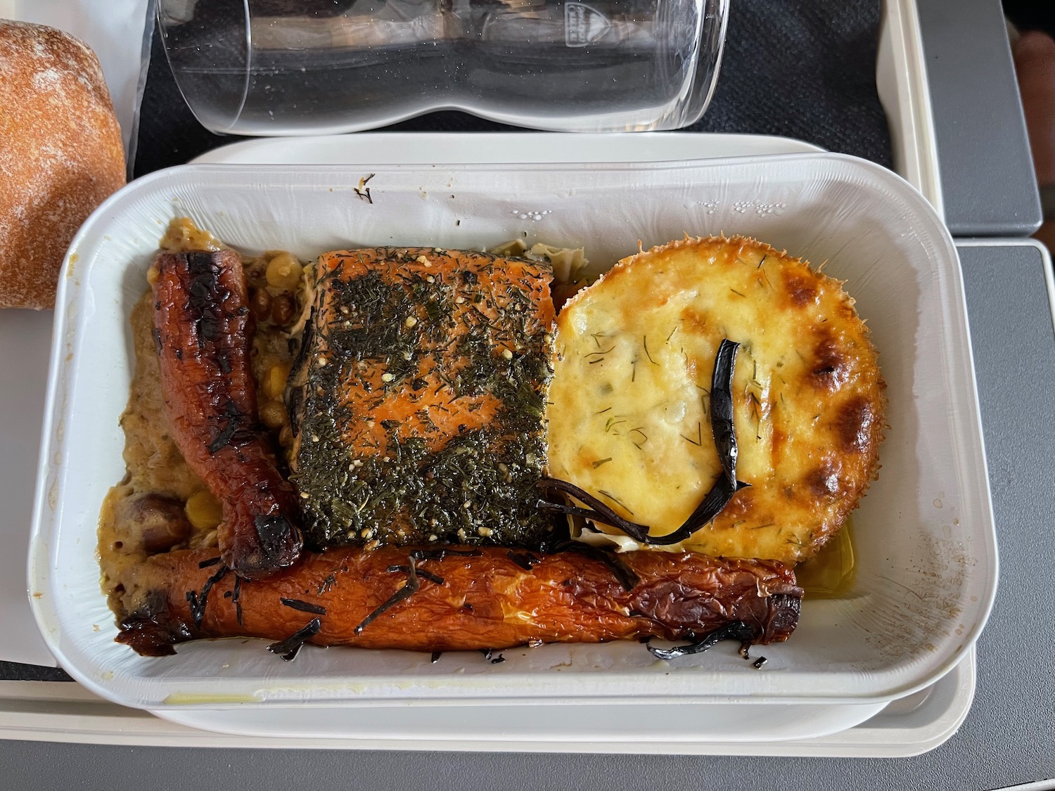 a tray of food on a table