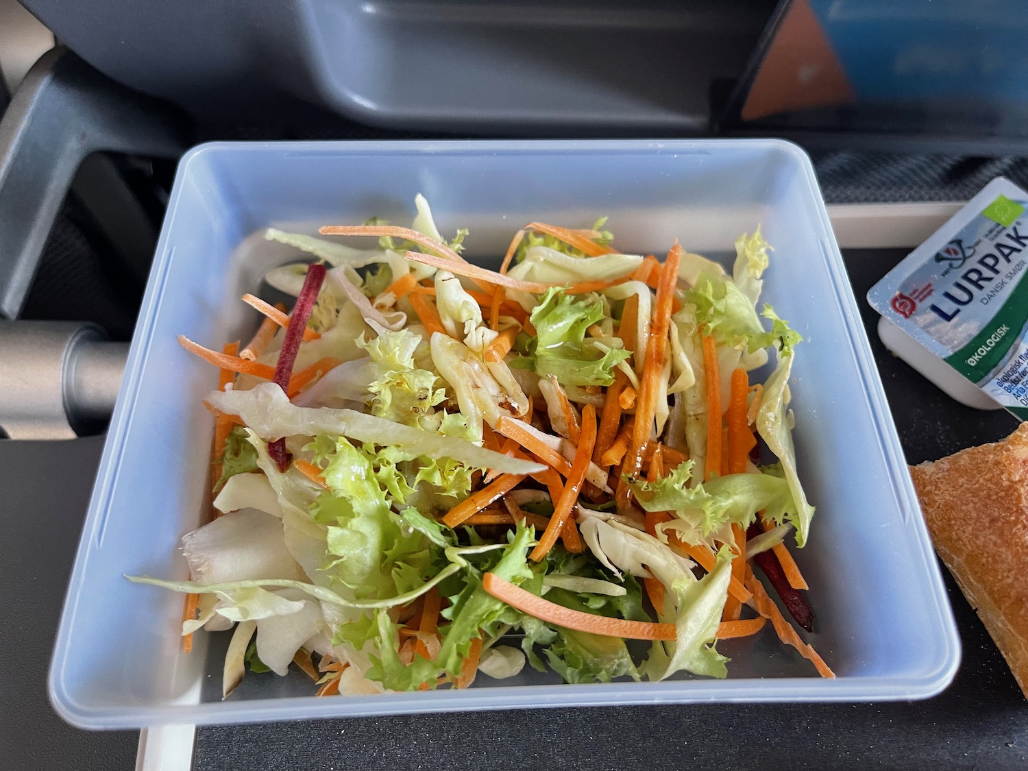 a salad in a plastic container