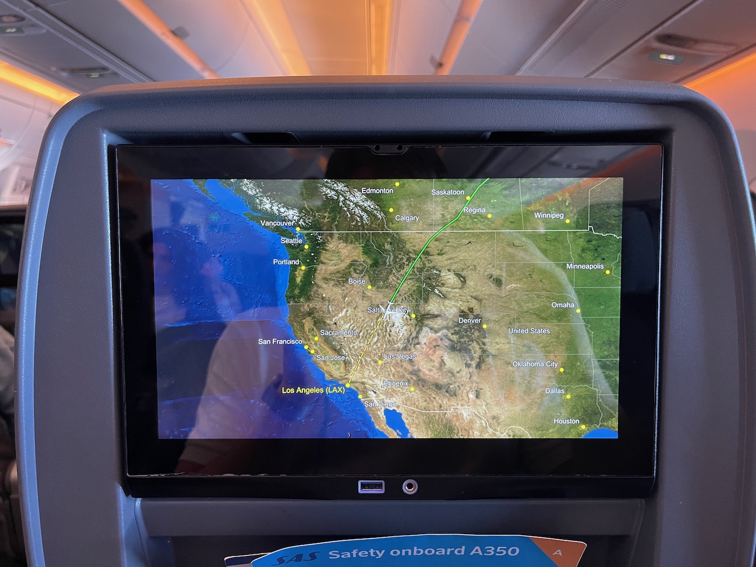 a screen on a plane