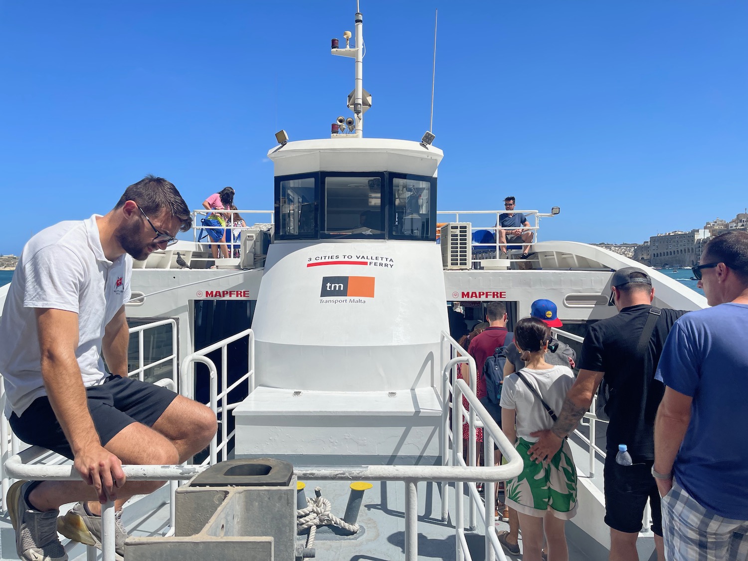 a group of people on a boat