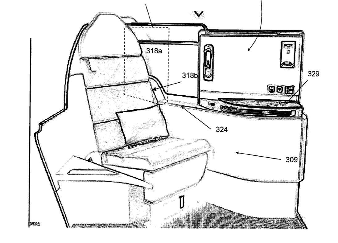 a drawing of a seat