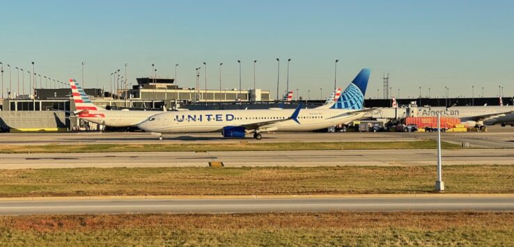 airplanes on the runway