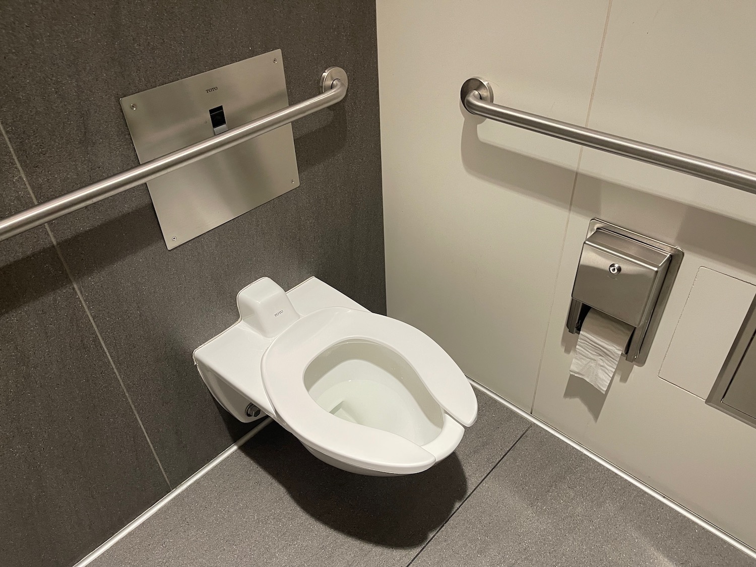 a toilet in a bathroom