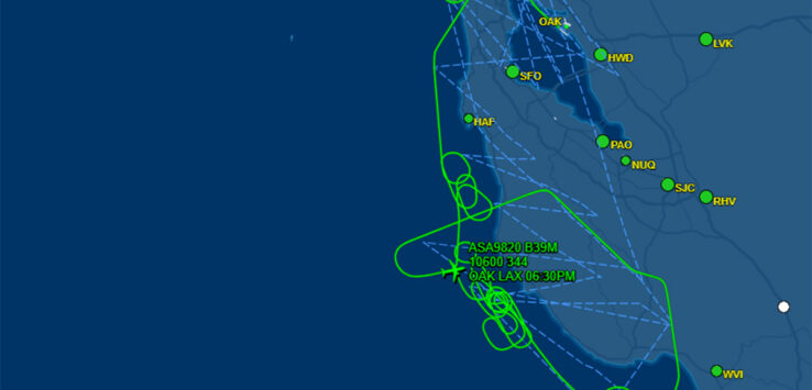 a map of a flight route