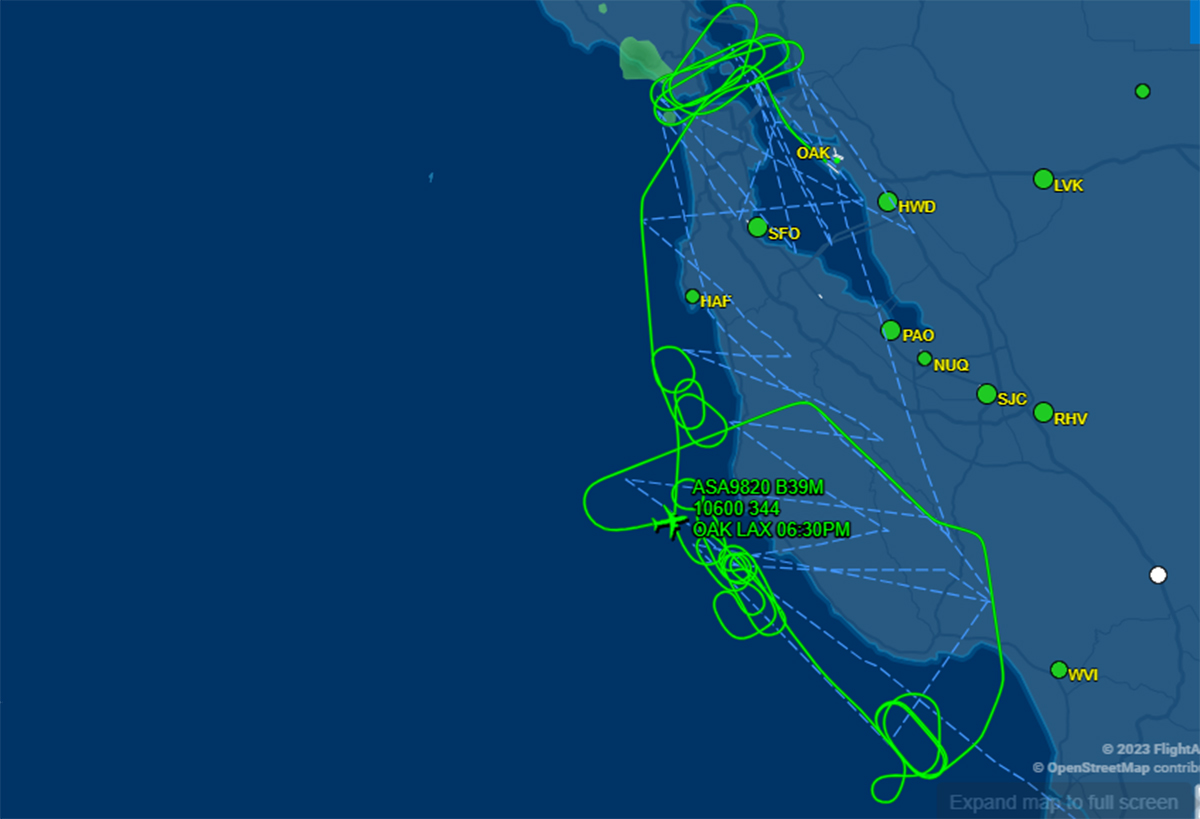 a map of a flight route