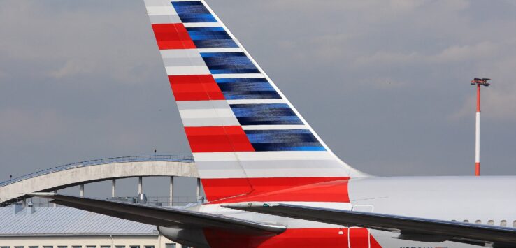 the tail of an airplane