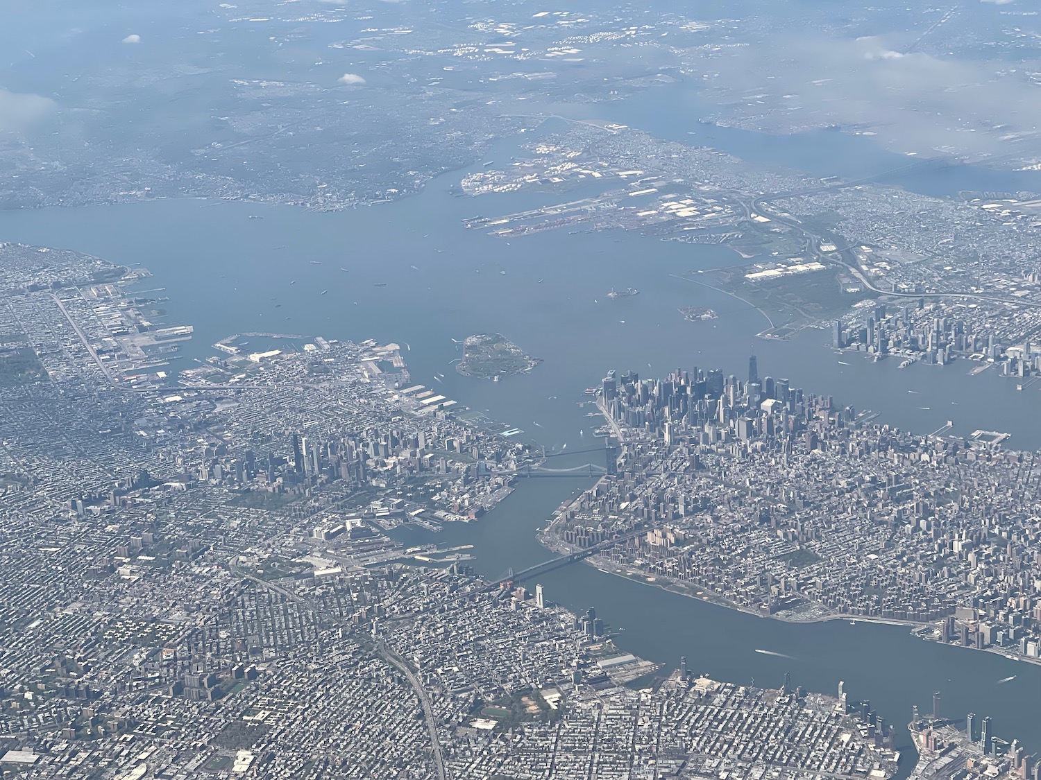 an aerial view of a city