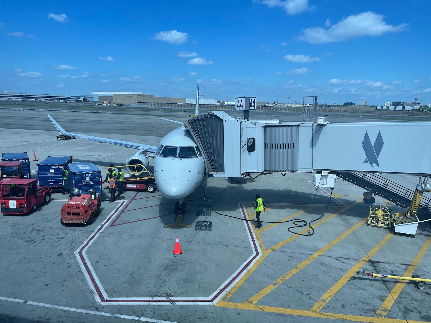 a plane on the tarmac