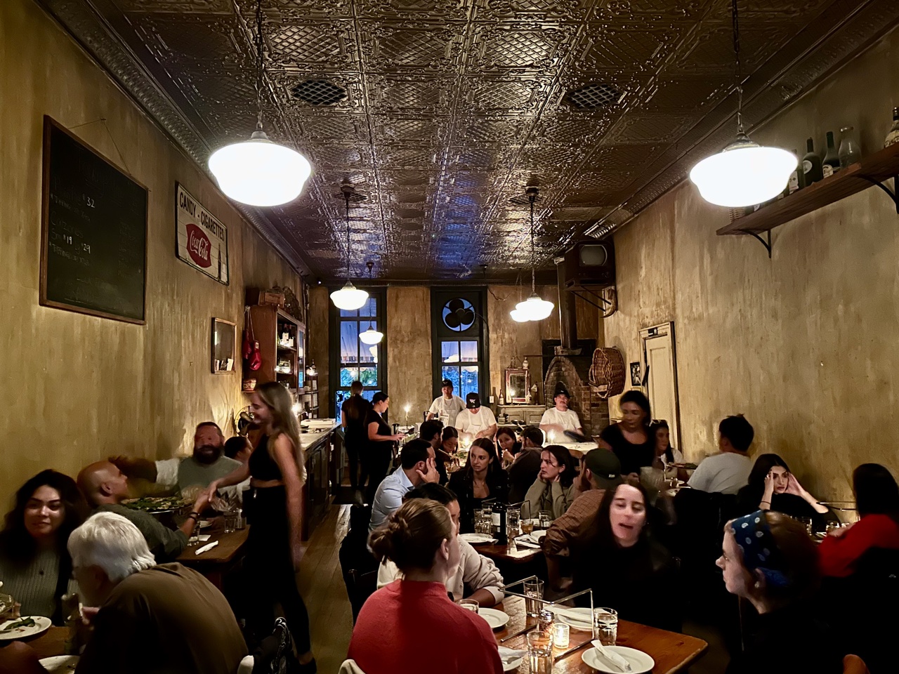 Lucali pizza brooklyn new york dining room