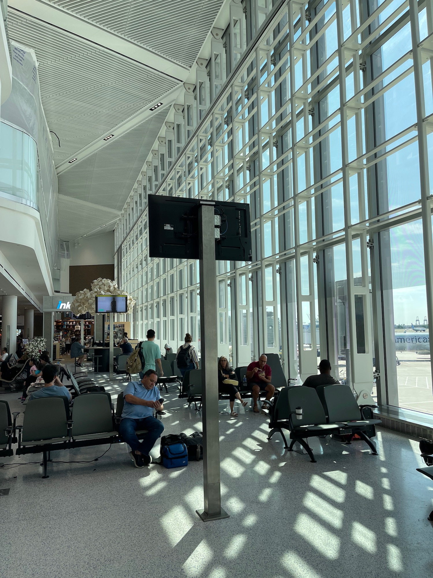 people sitting in a terminal