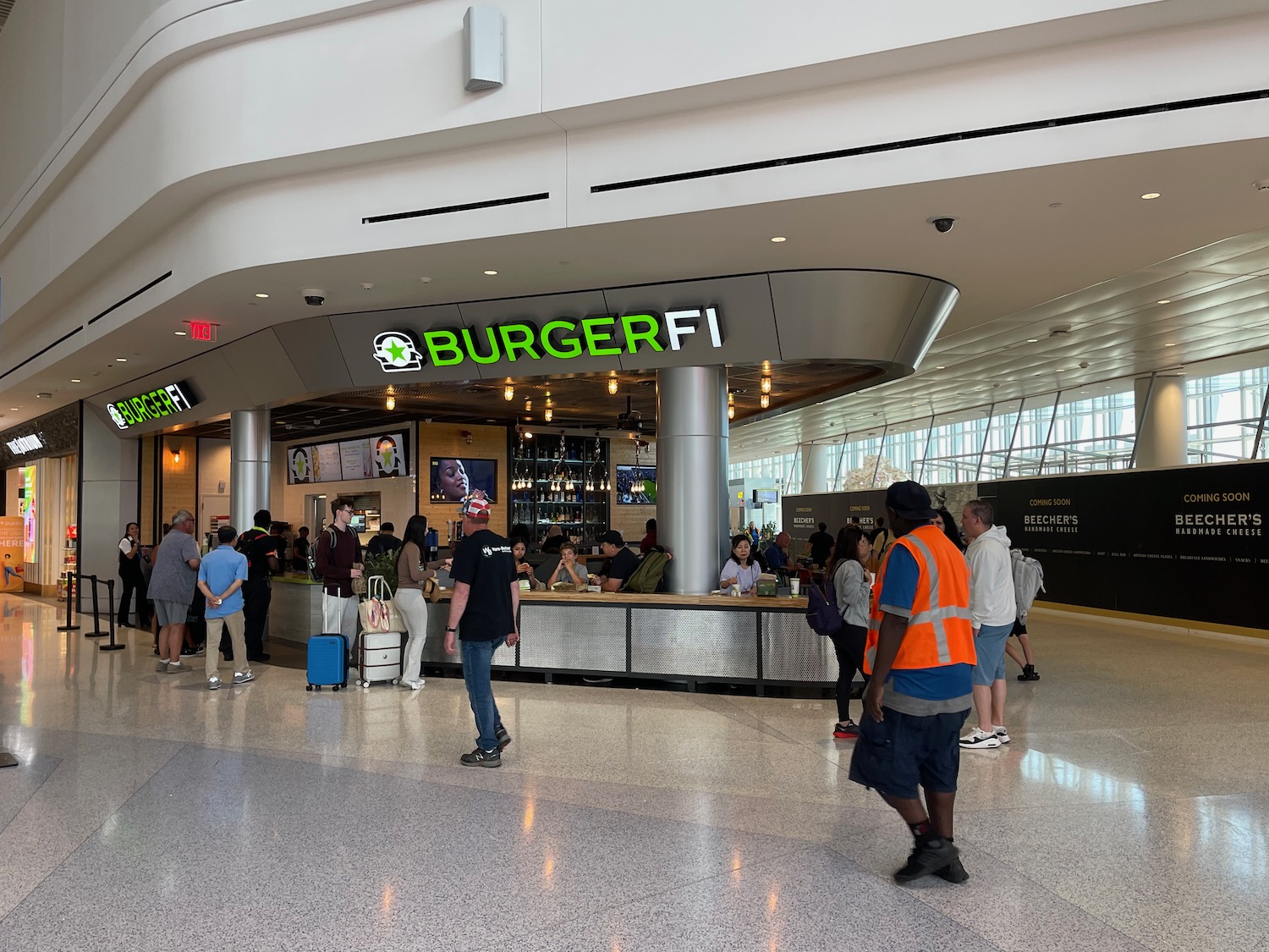 people in a large building