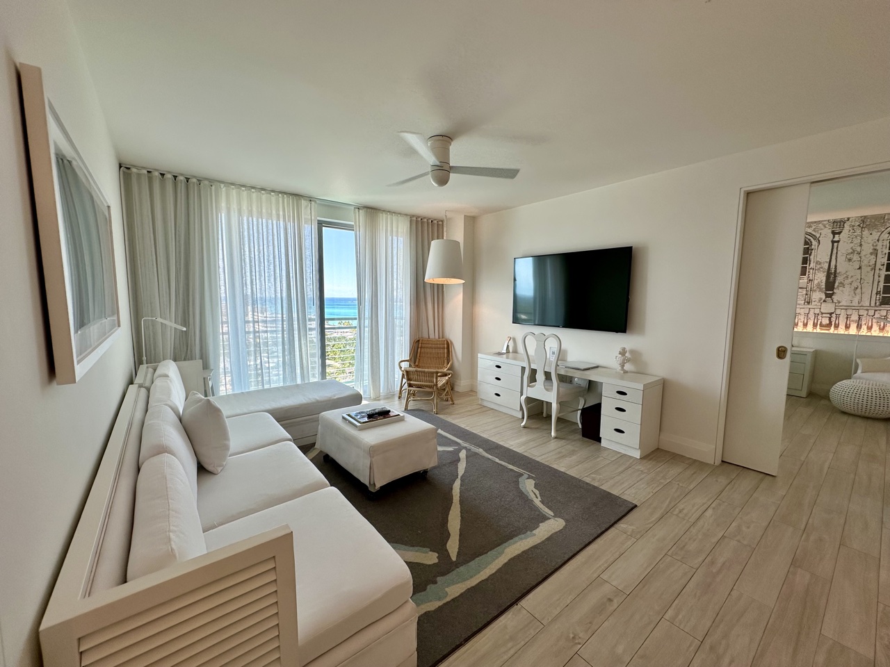 SLS Baha Mar two bedroom suite living room wide