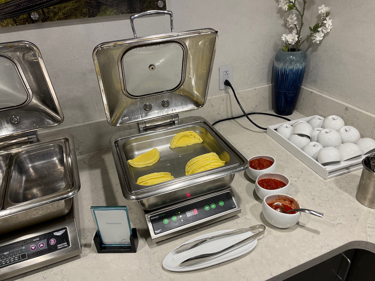 a food in a container on a counter