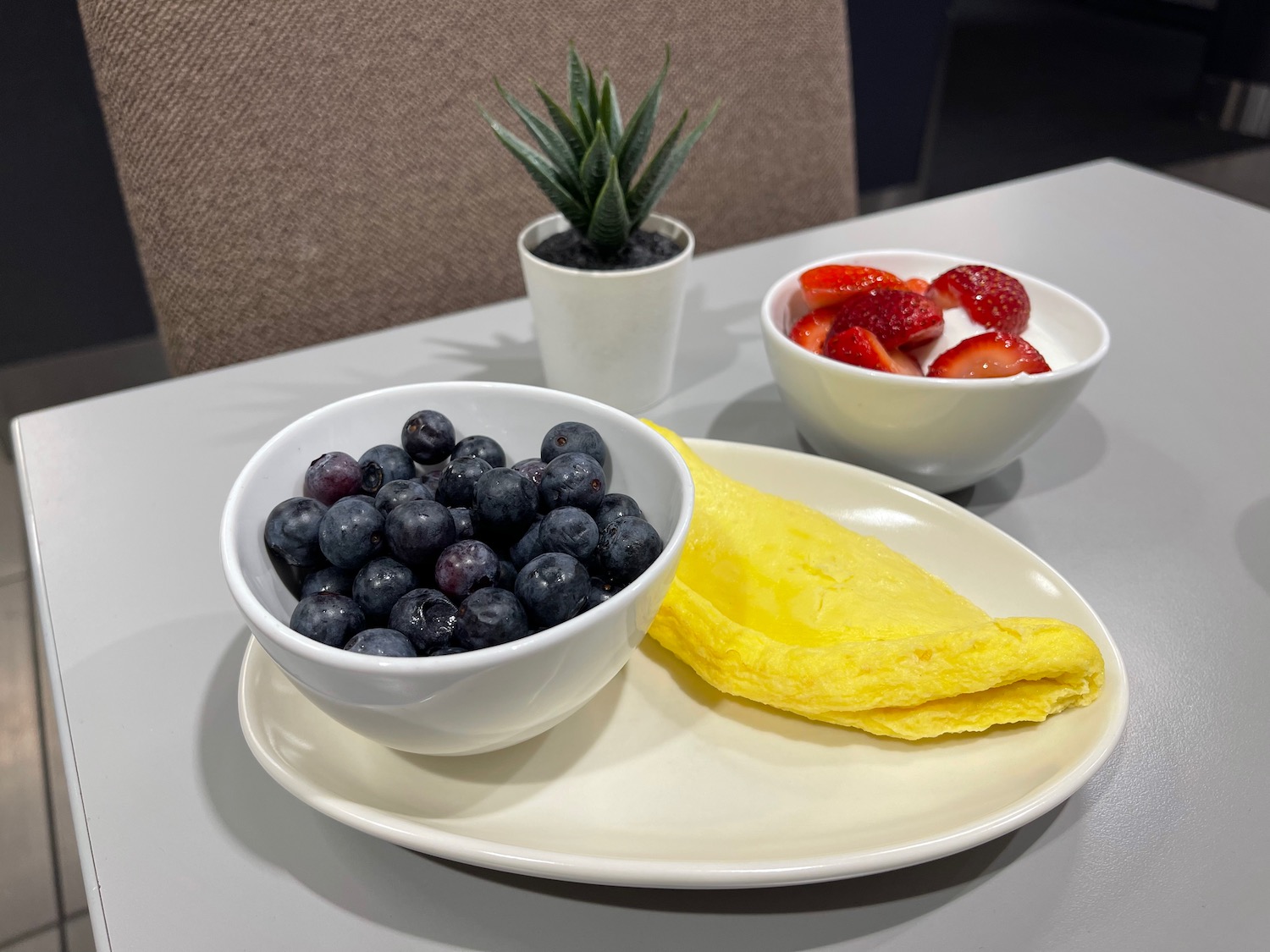 a plate of food on a table