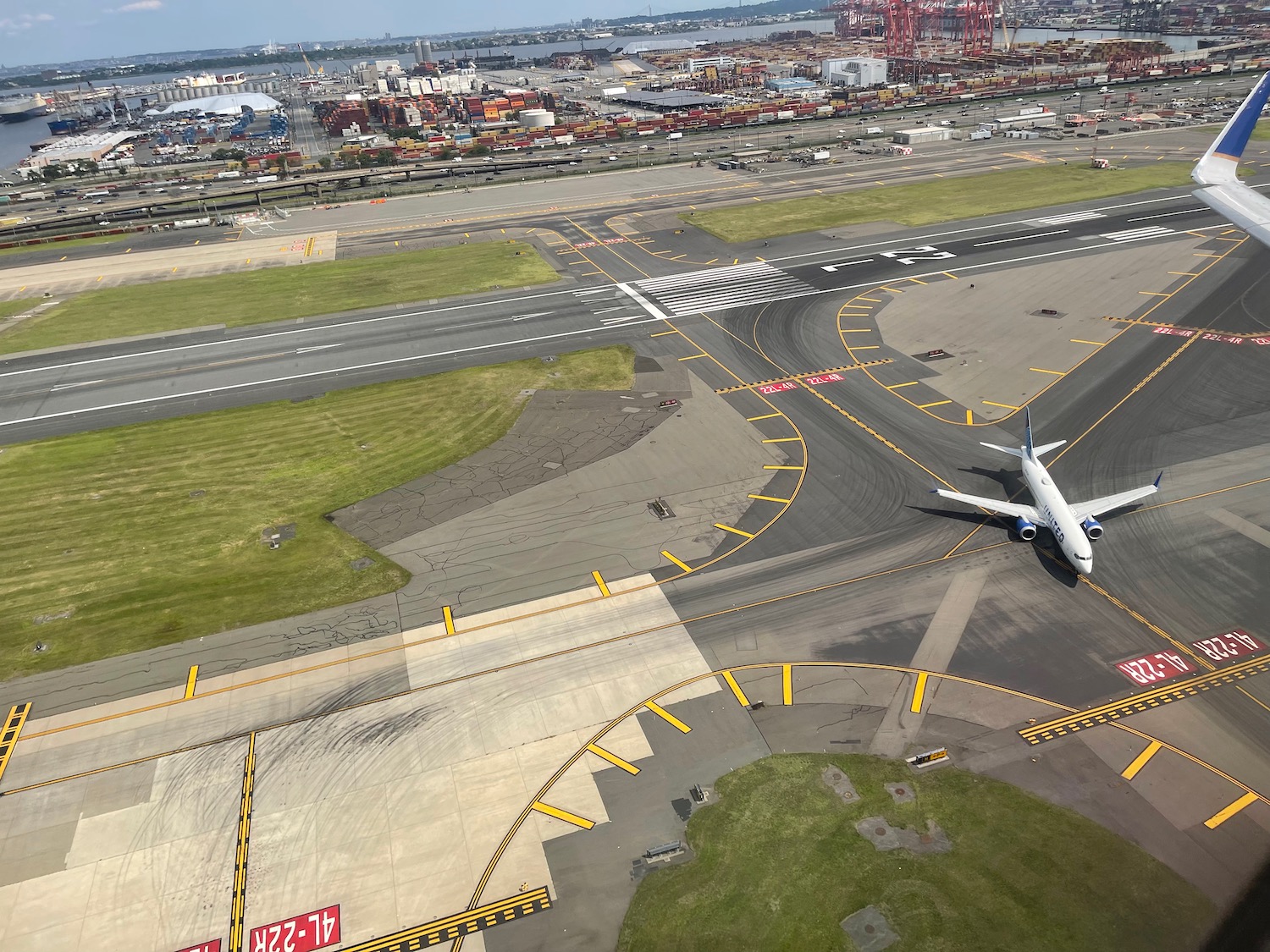 an airplane on a runway