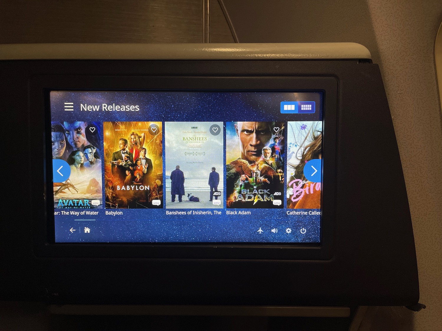 a screen with a movie on it