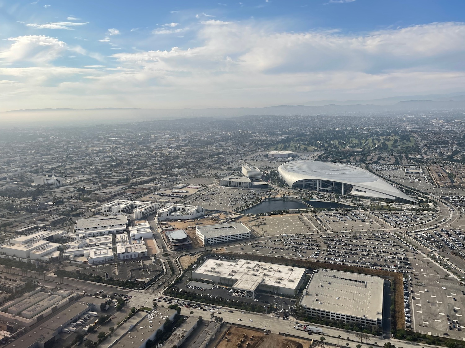 aerial view of a large city