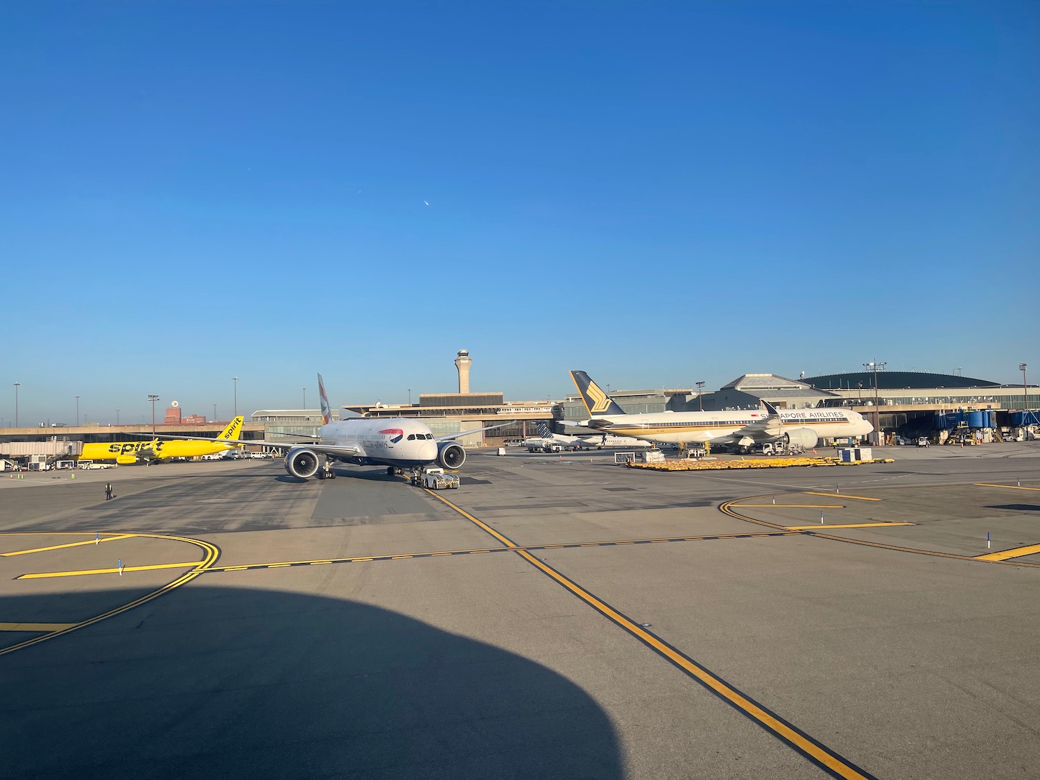 airplanes on the tarmac