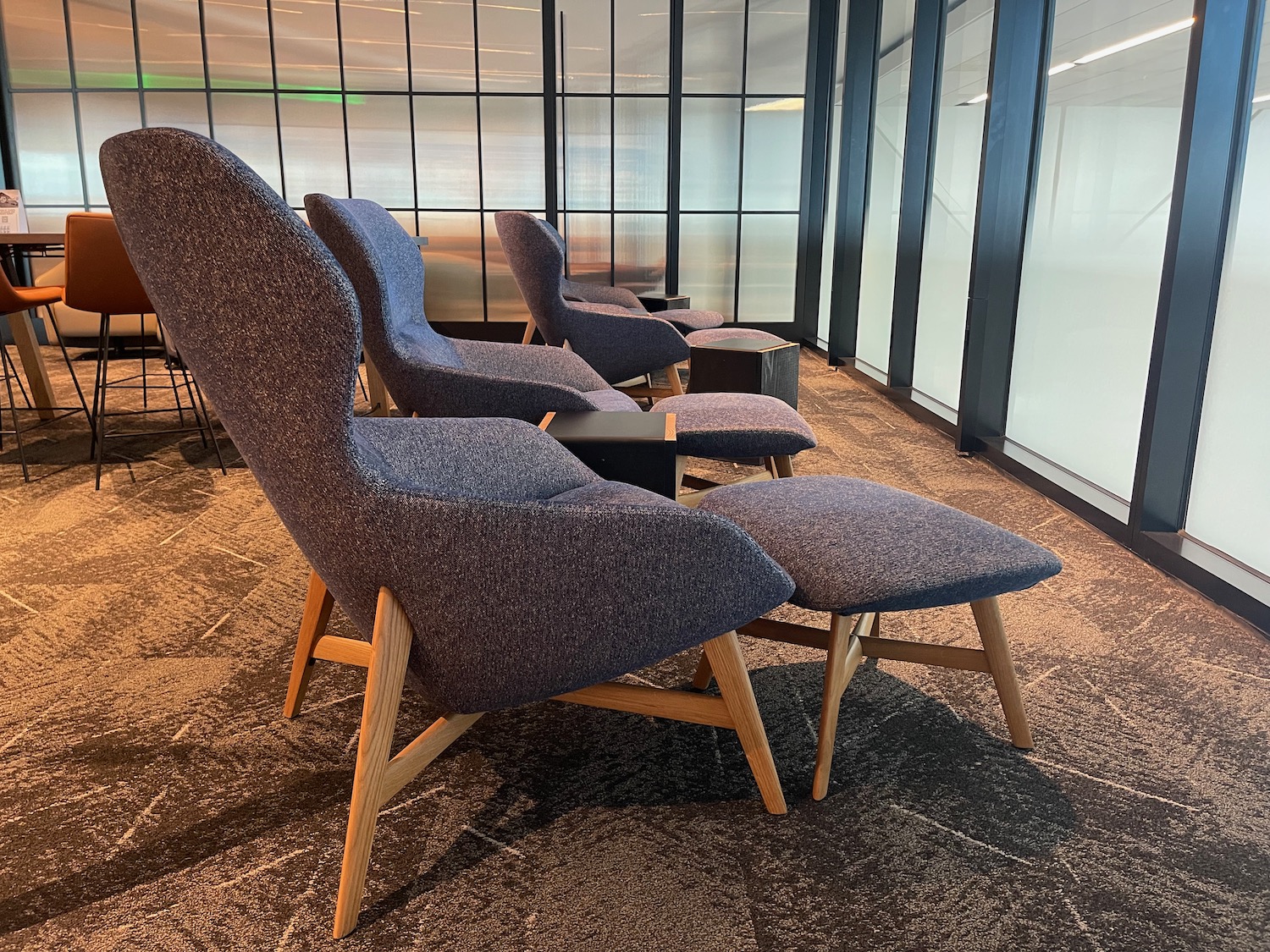 a group of chairs in a room