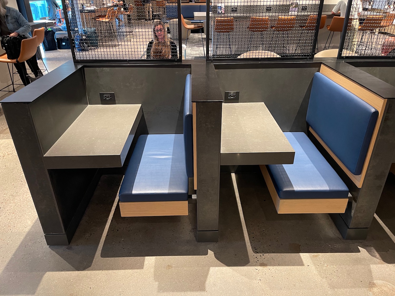 a booth seating in a restaurant