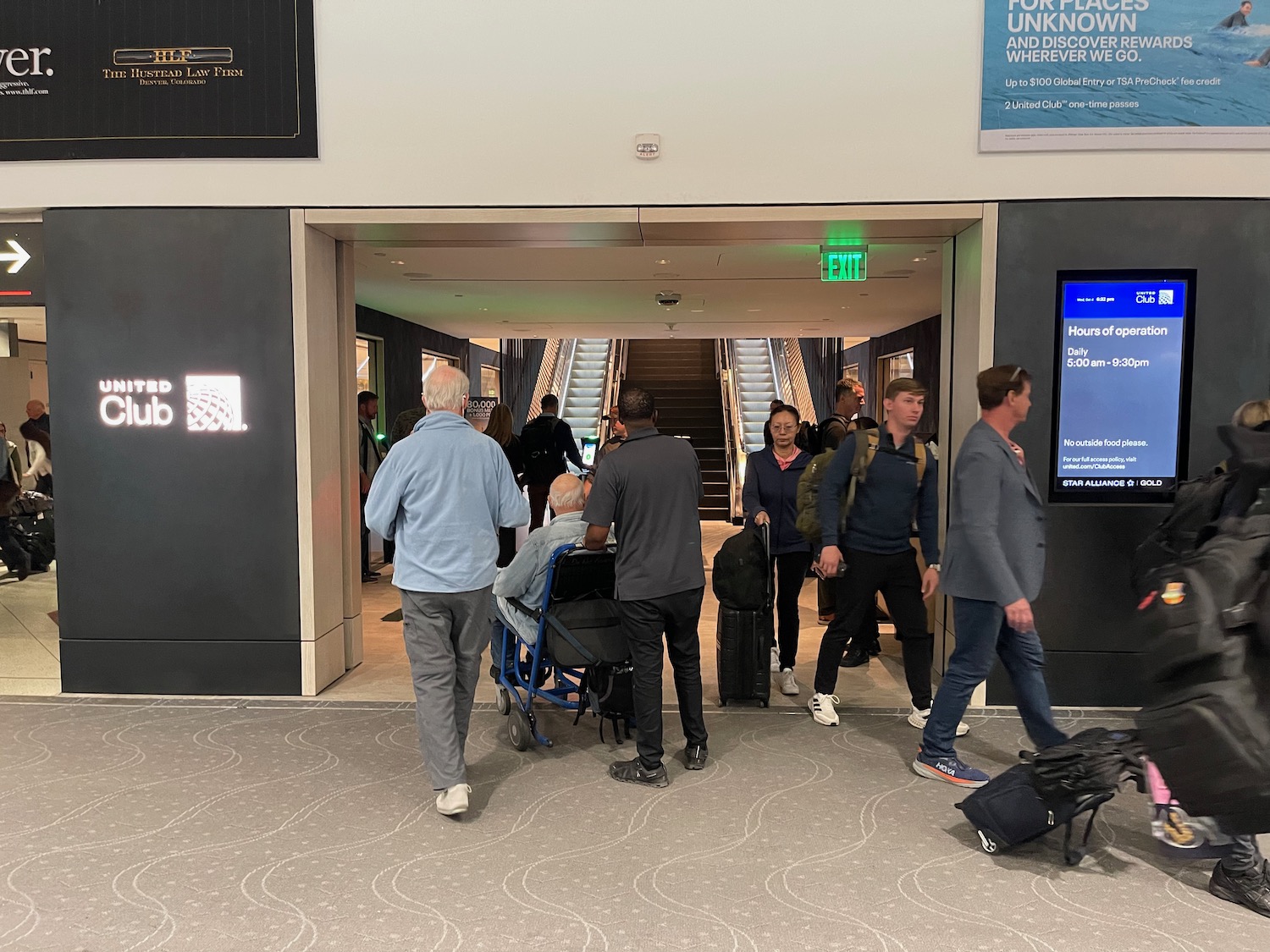 people walking in an airport