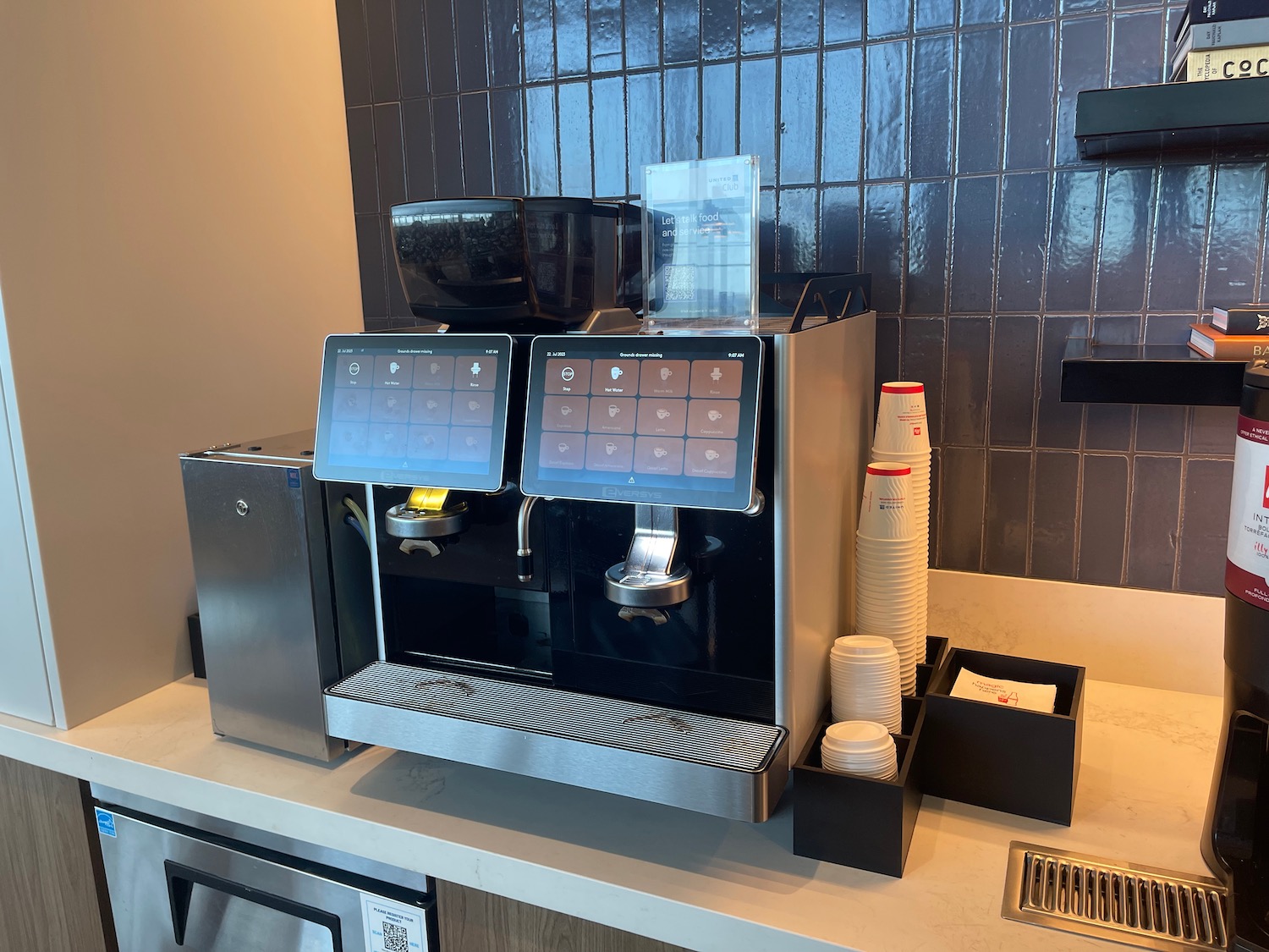 a coffee machine on a counter