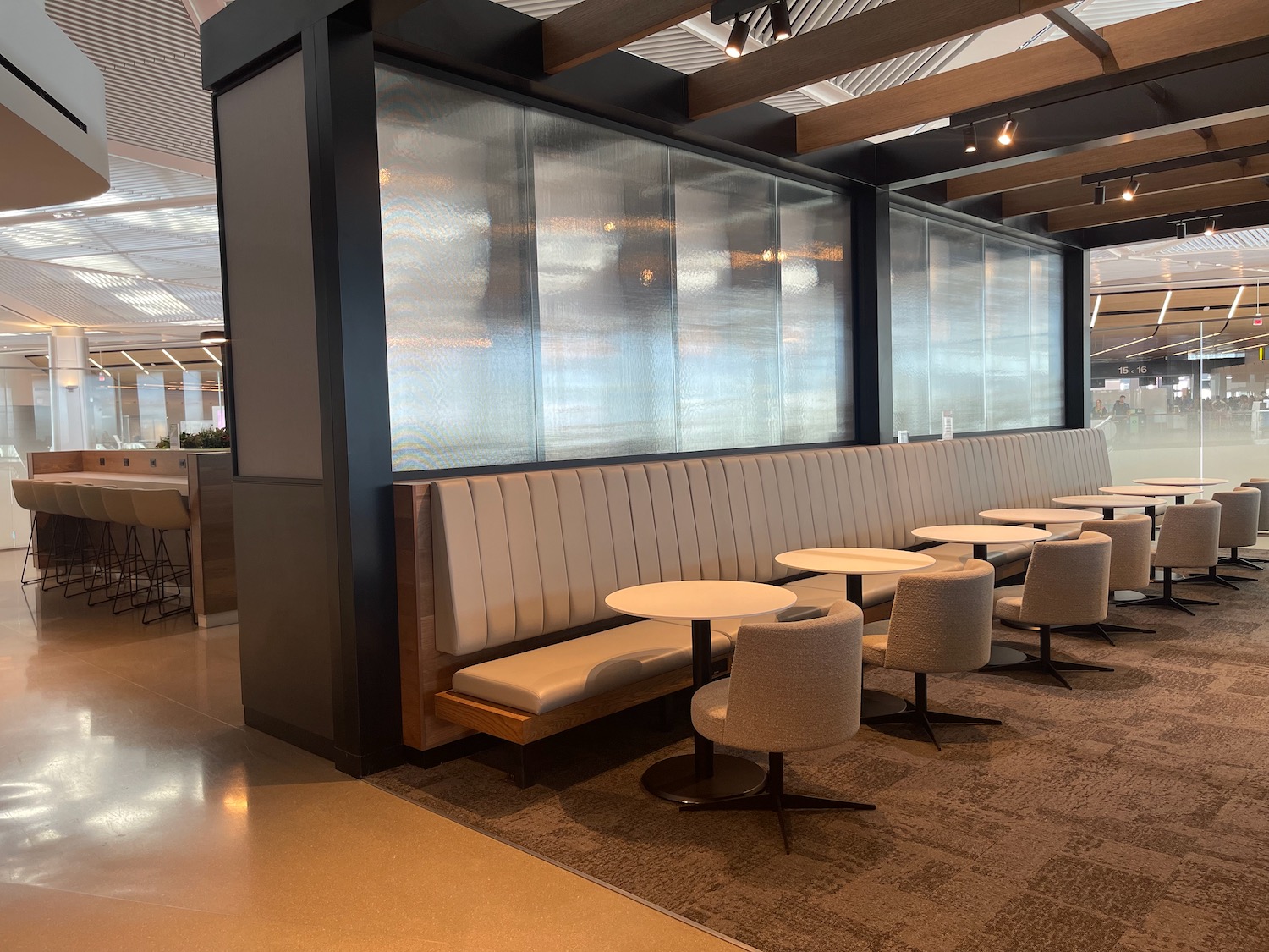 a booth seating in a restaurant