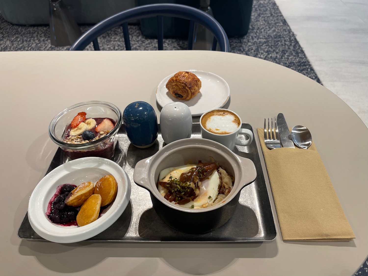 a tray of food on a table