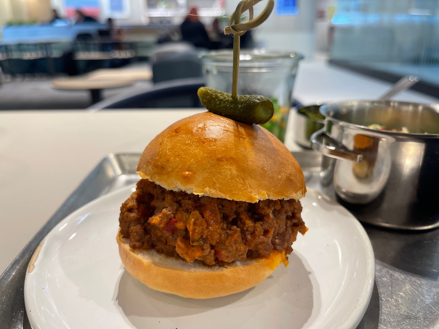 a burger on a plate