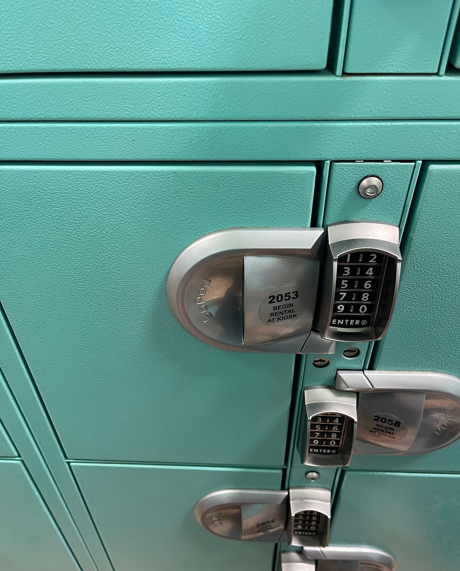 a close up of a locker