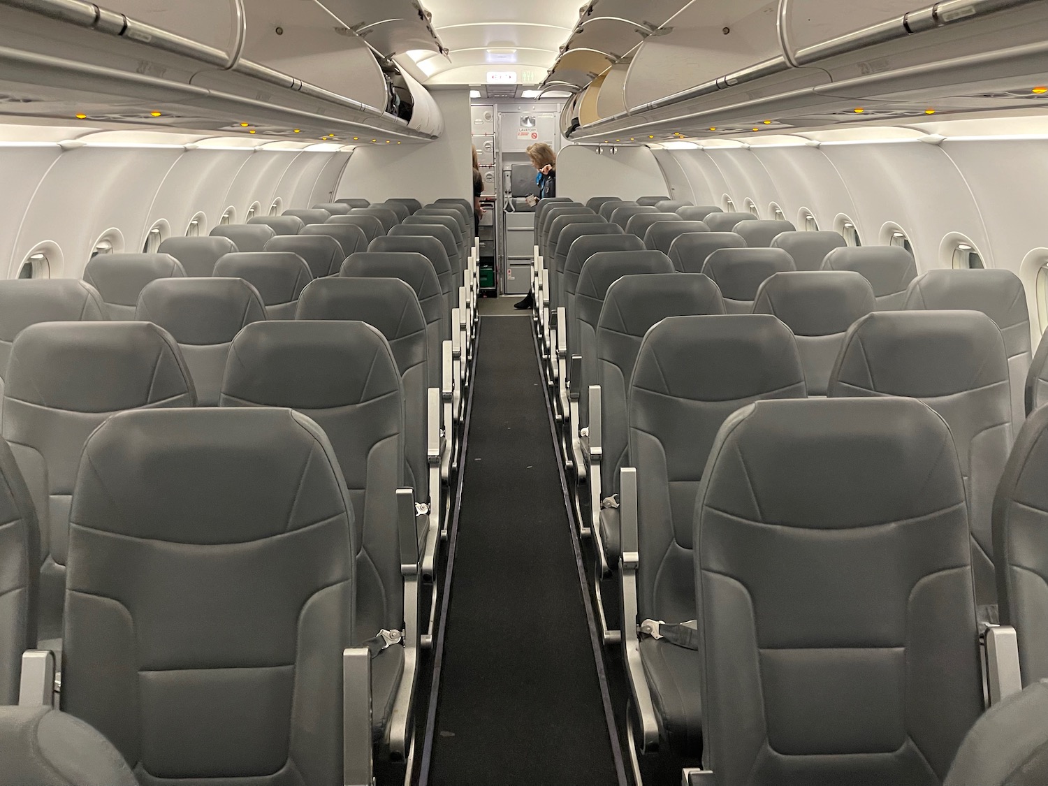 an airplane with rows of seats