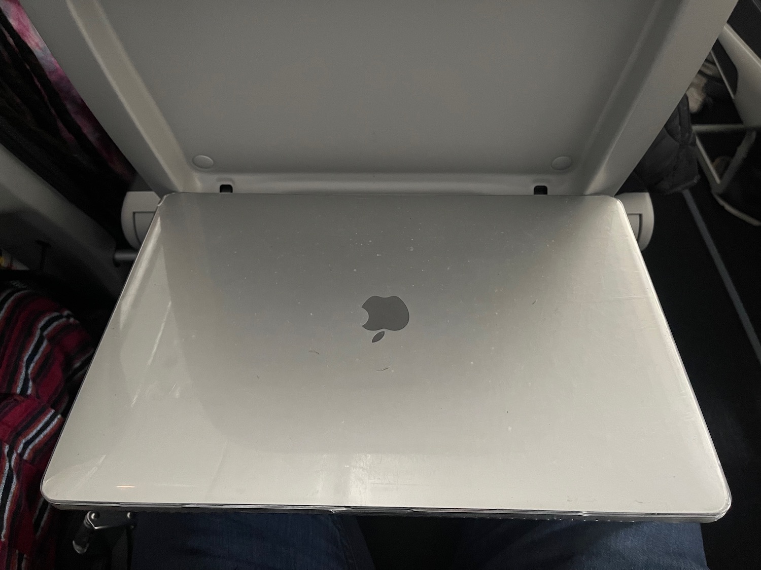 a laptop in a white box