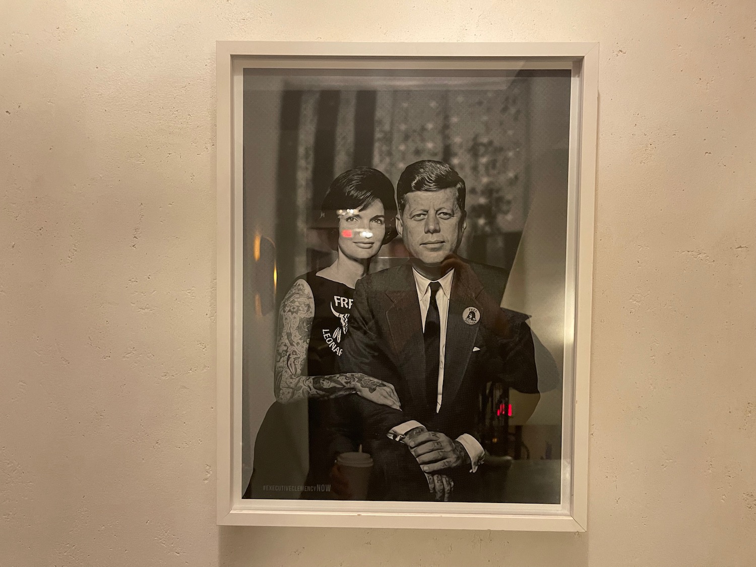 a framed picture of a man and woman