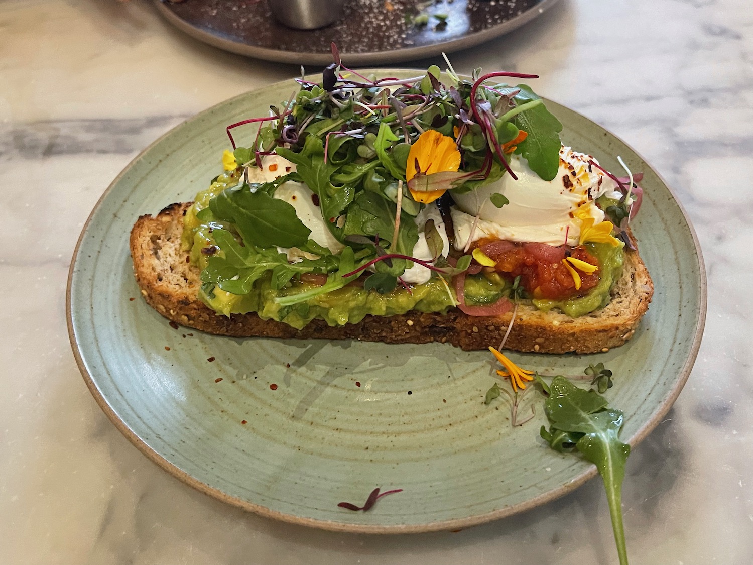 a plate of food on a table