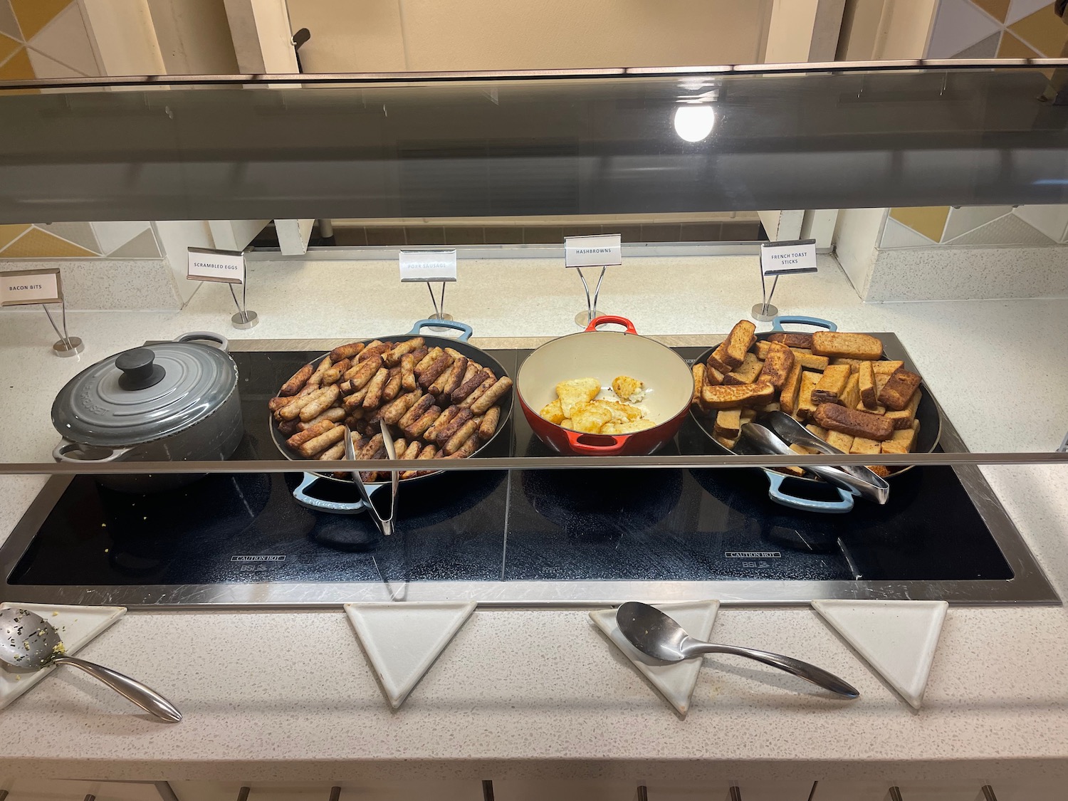 food on a counter top