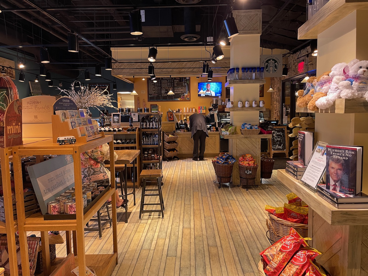 a store with shelves and shelves of food