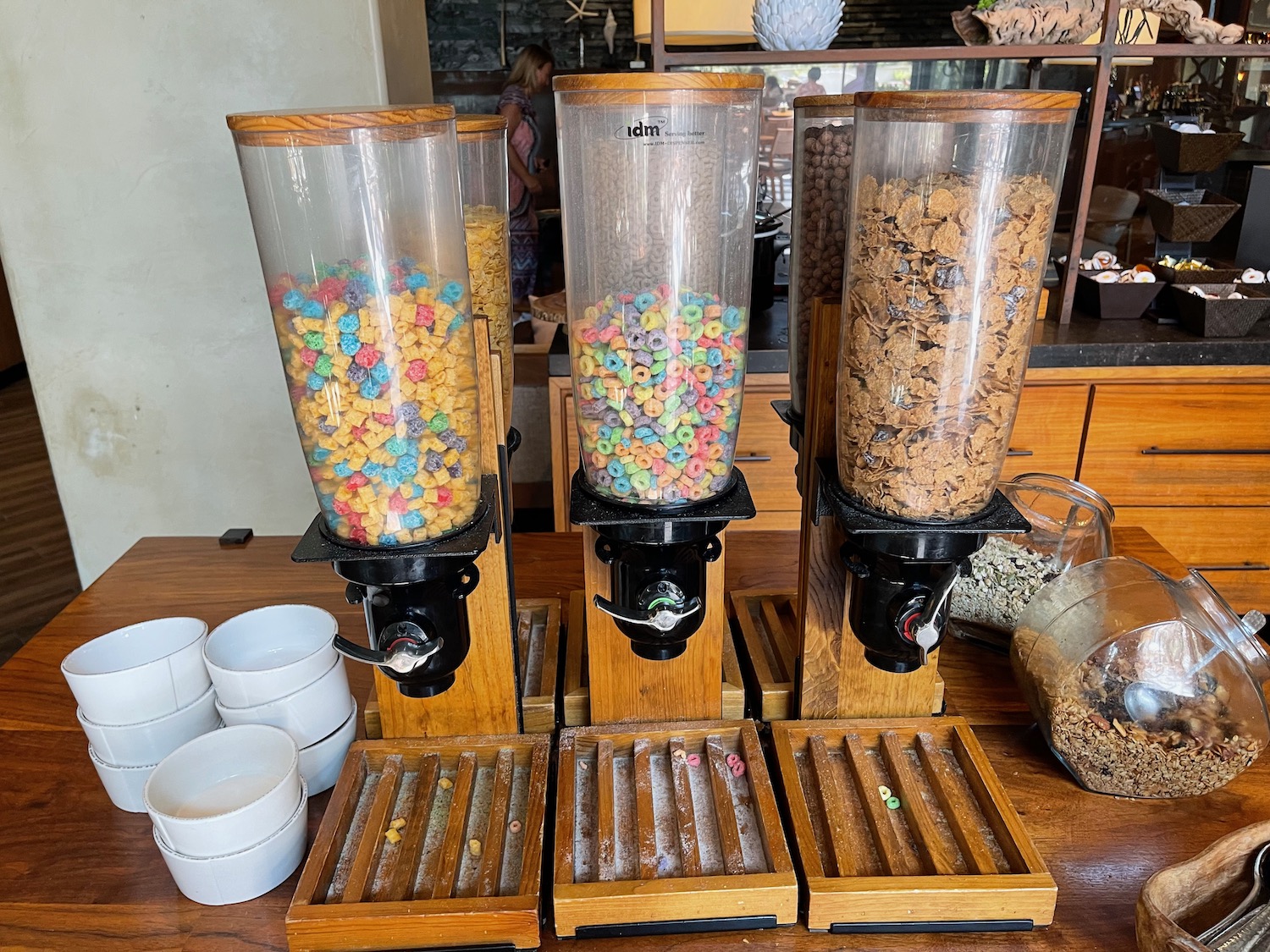 cereal in a dispenser