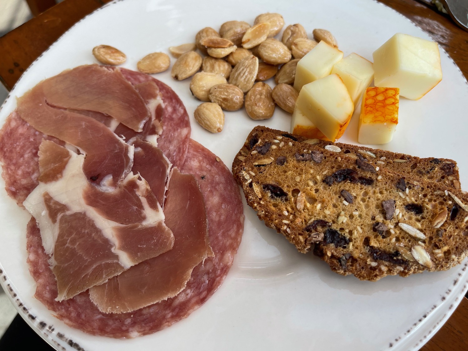 a plate of food on a table