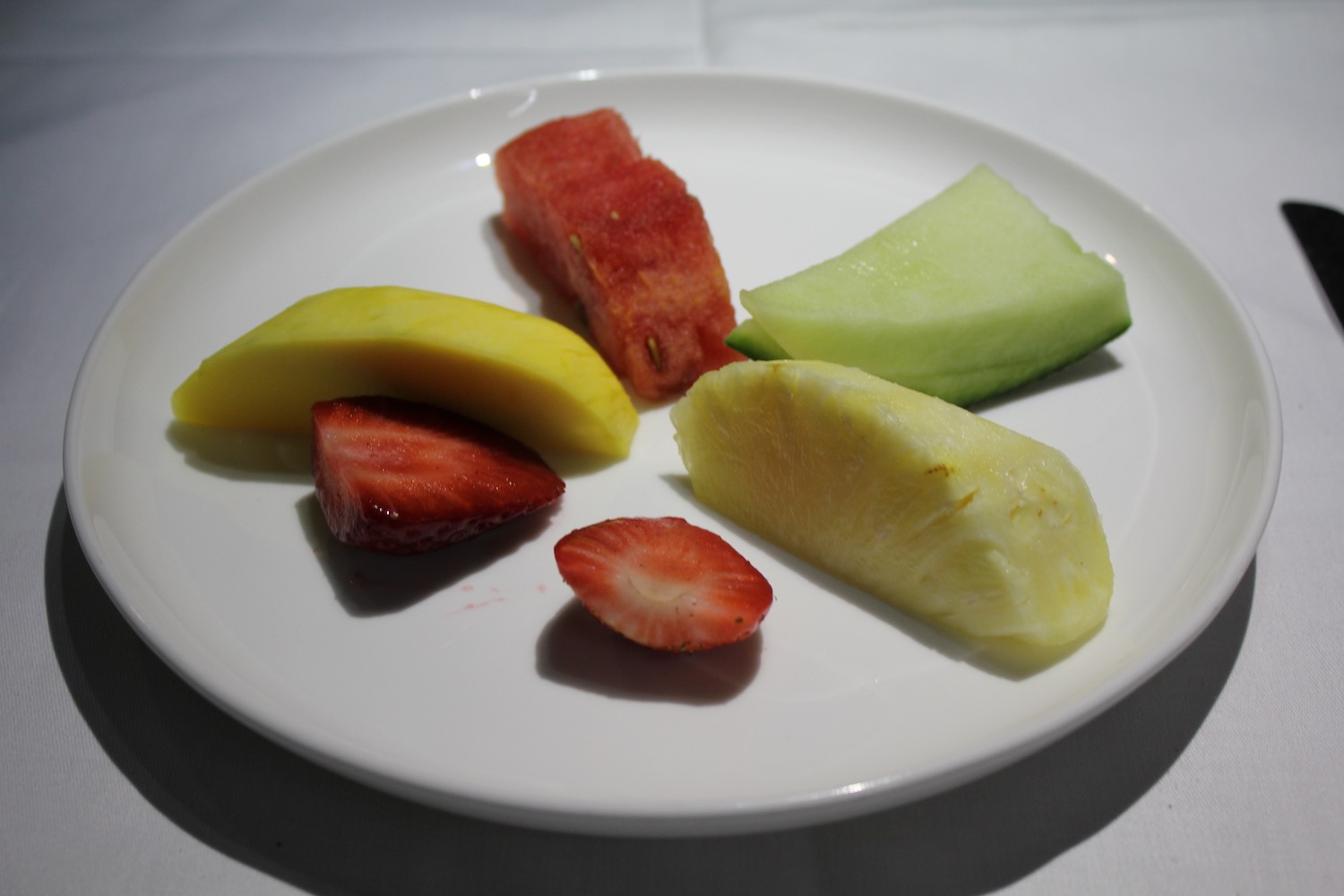 a plate of fruit on a table