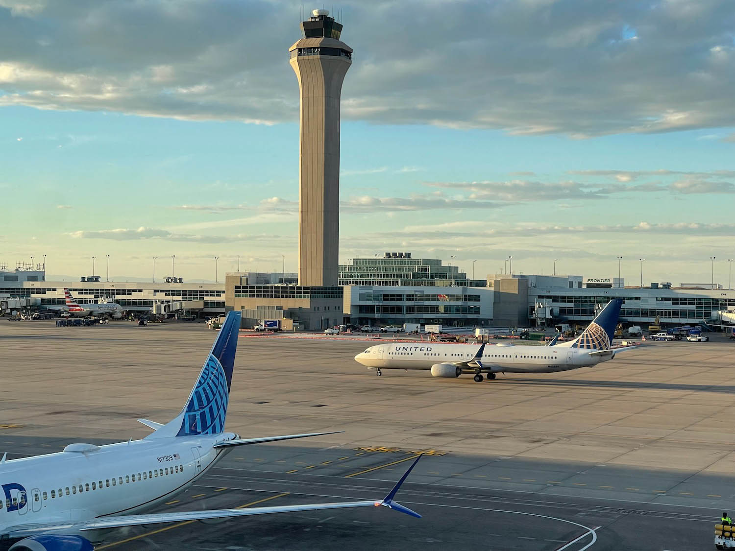 airplanes on the runway